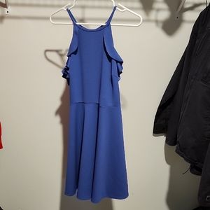 Elegant Blue Sleeveless Dress